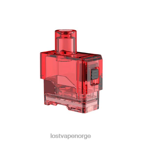 Lost Vape Orion kunst tomme erstatningsputer | 2,5 ml rødt klart | Lost Vape Flavors Norge NHN0H315