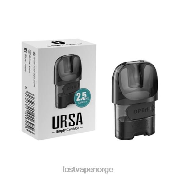 Lost Vape URSA erstatningsputer svart (2 ml tom pod-patron) | Lost Vape Flavors Norge NHN0H215