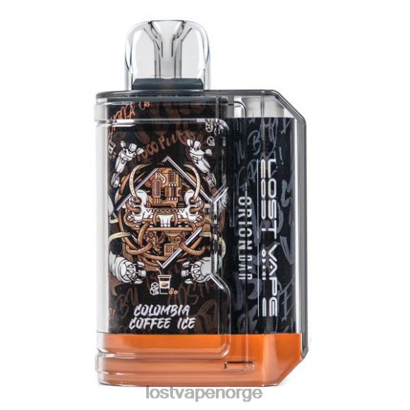 Lost Vape Orion engangsbar | 7500 puff | 18ml | 50 mg columbia kaffeis | Lost Vape Review Norge NHN0H87