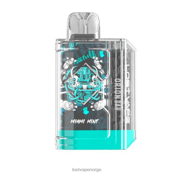 Lost Vape Orion engangsbar | 7500 puff | 18ml | 50 mg miami mynte | Lost Vape Price Norge NHN0H84